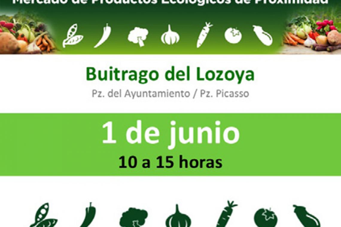 Mercado de productos ecológicos de proximidad, sábado 1 de junio