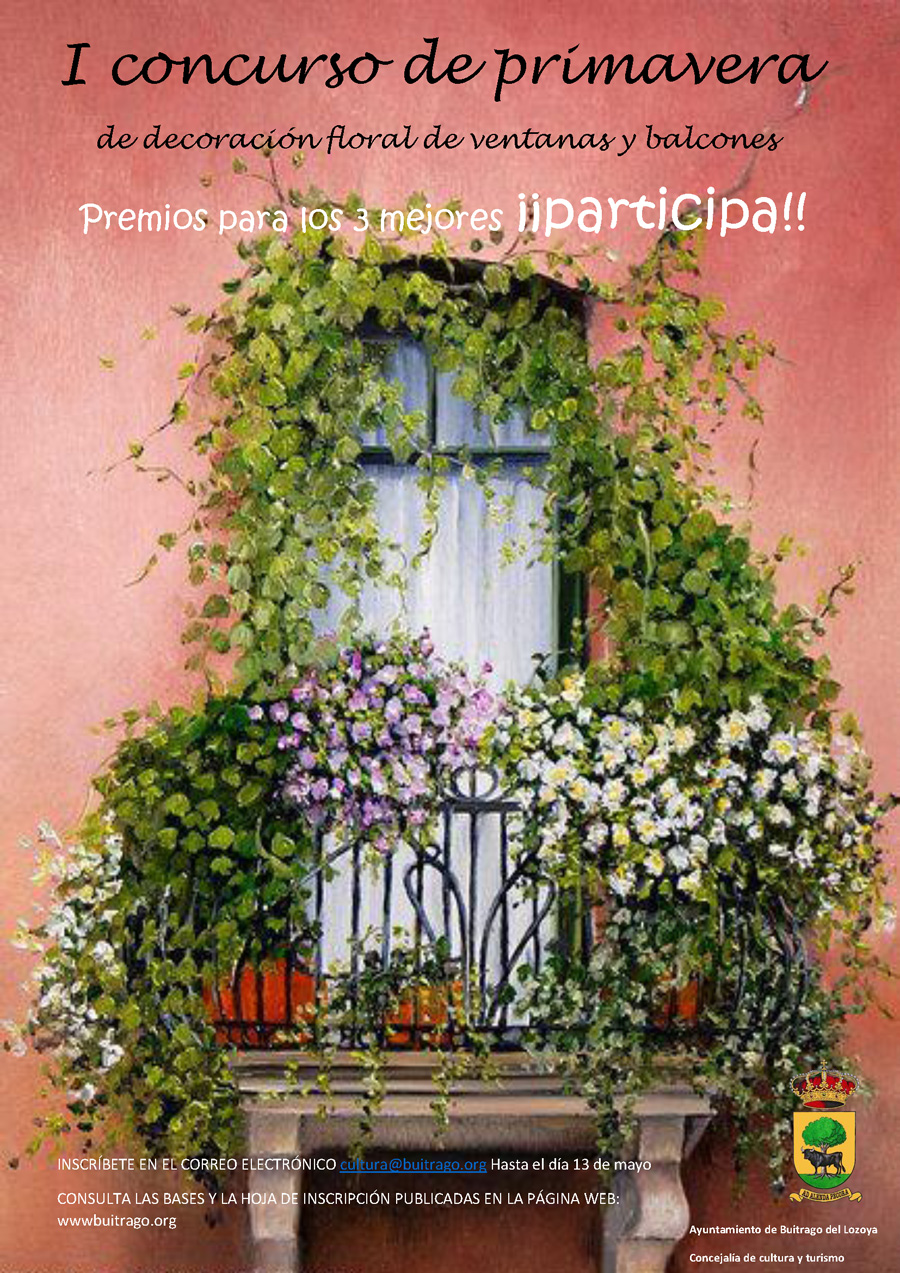 Concurso decoración floral de ventanas y balcones en Buitrago del Lozoya