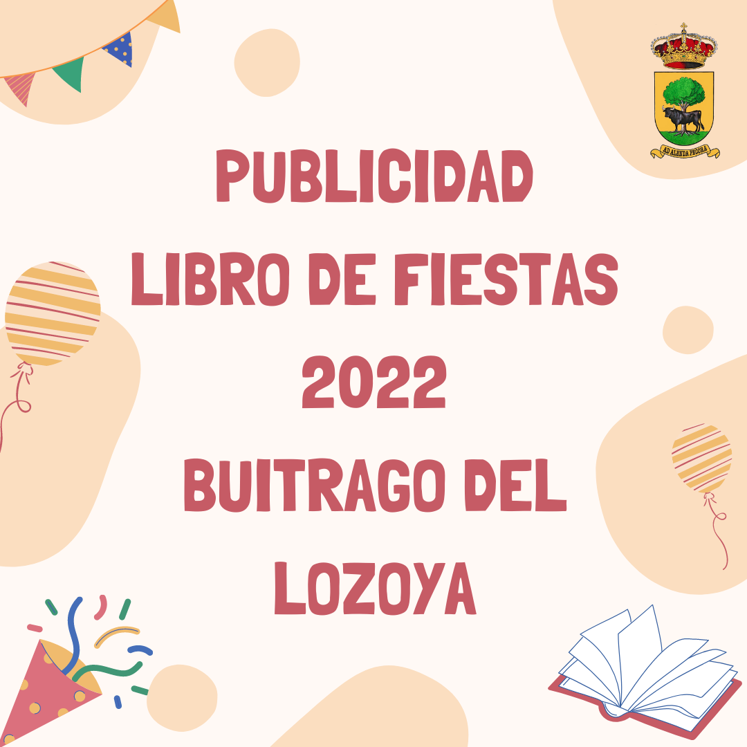Publicidad libro fiestas Buitrago del Lozoya