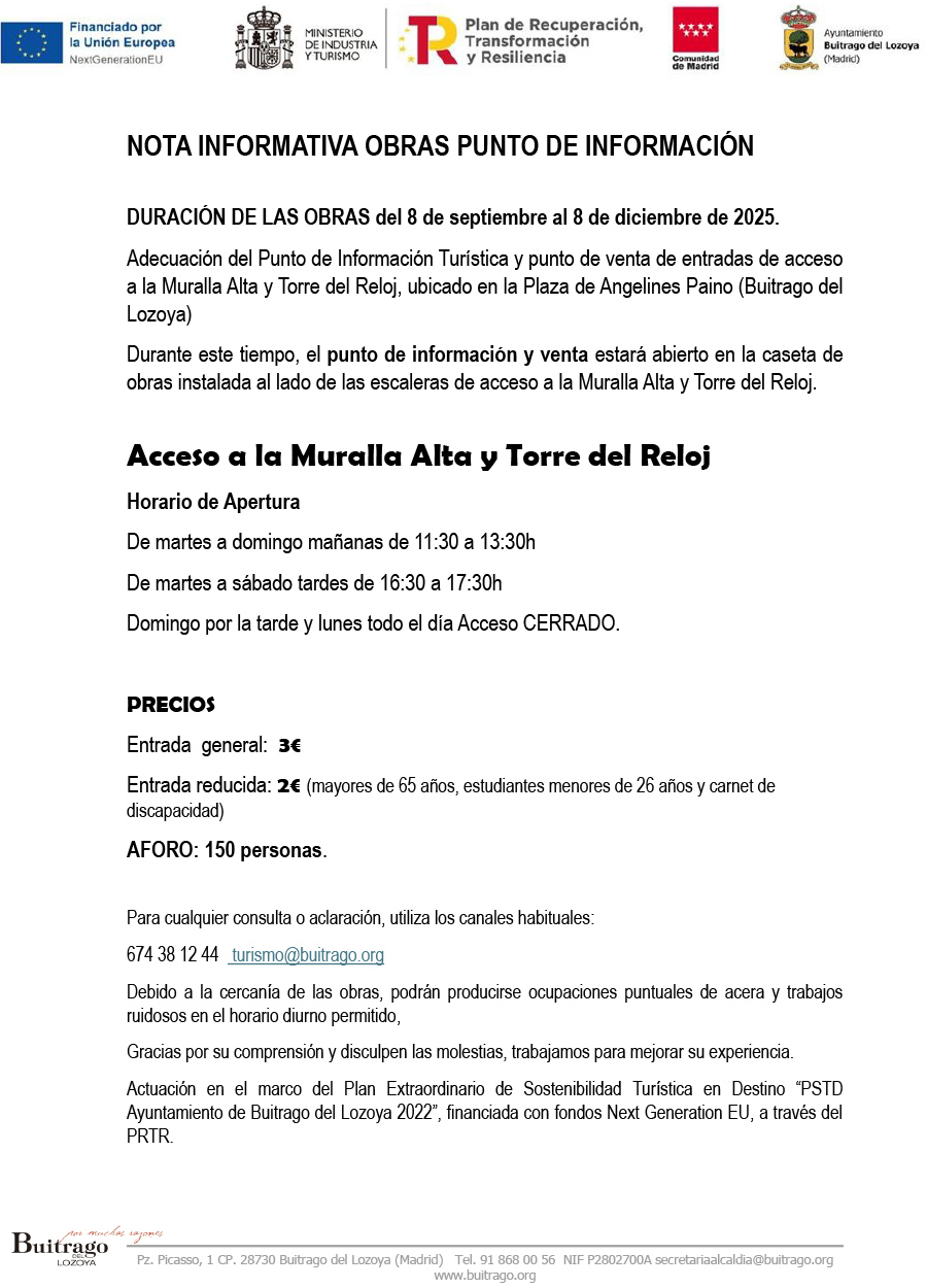 NOTA INFORMATIVA VISITANTES