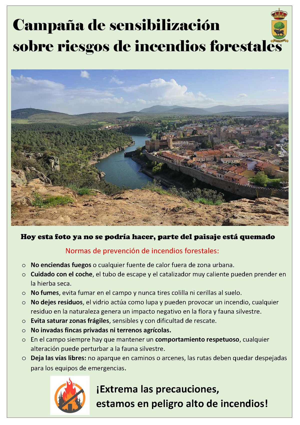 CARTEL RECOMENDACIONES PARA PROTEGER LA NATURALEZA