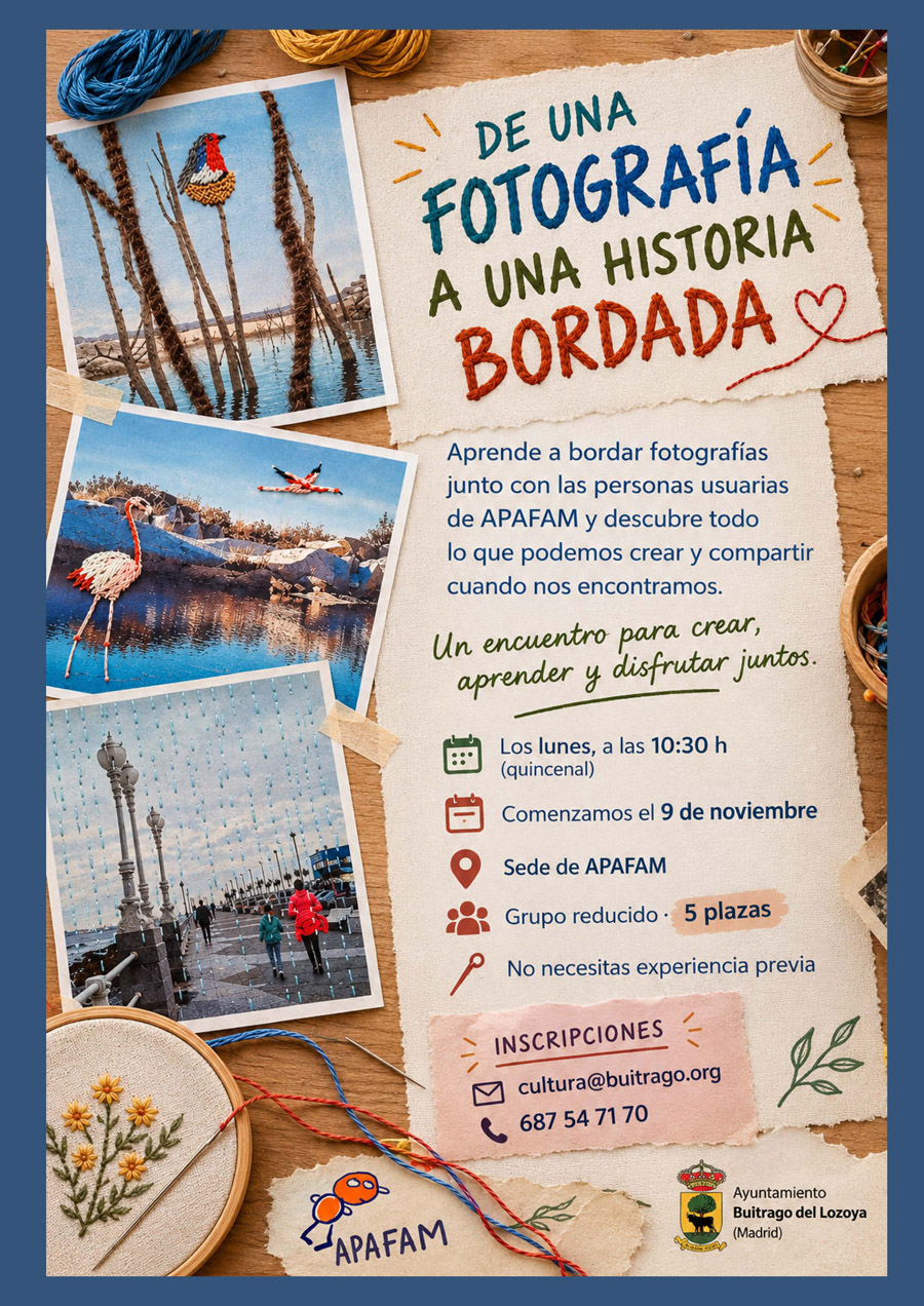 Cartel fotografia bordada