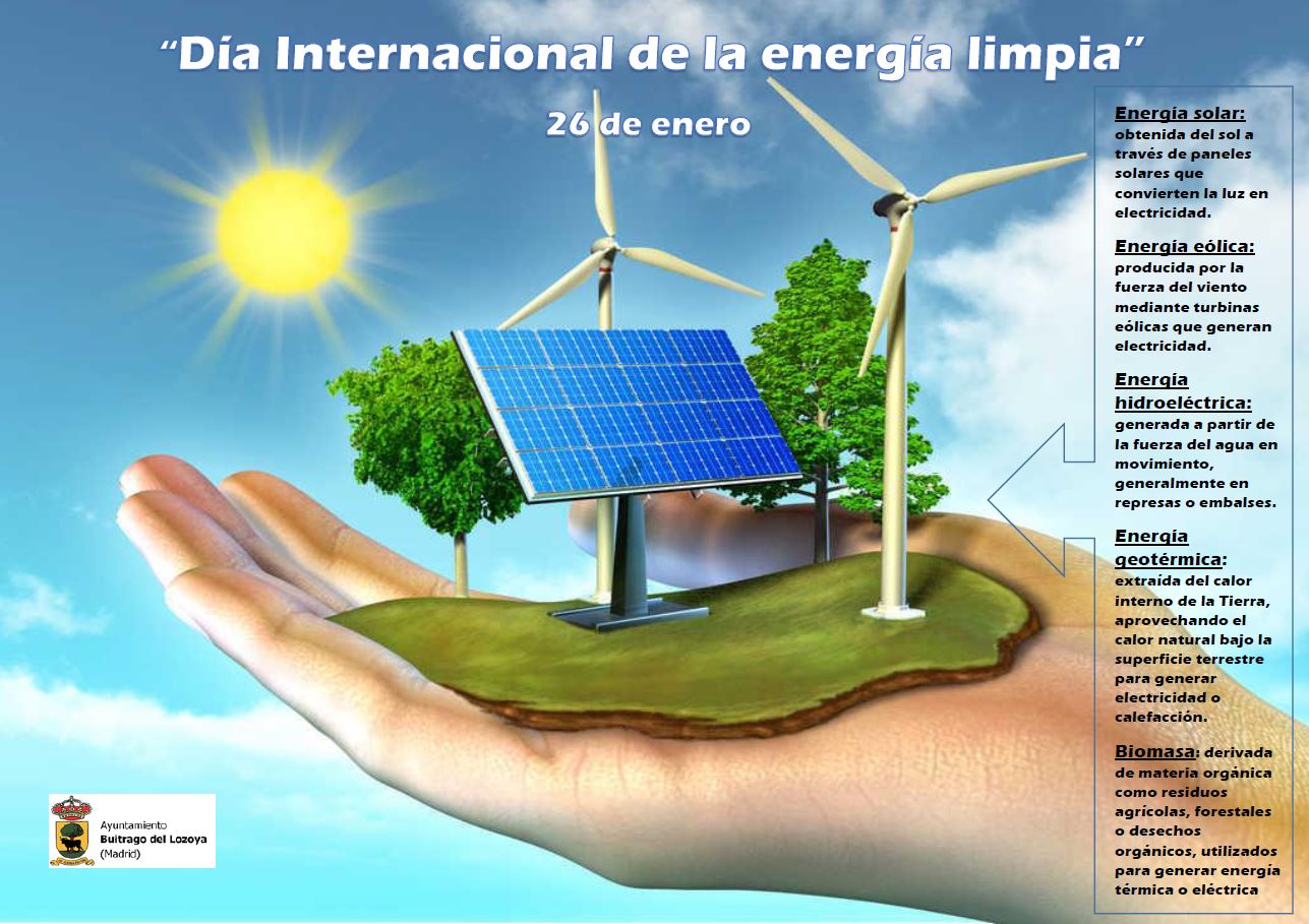 Dia internacional de la energia limpia 26 enero 2025 Buitrago