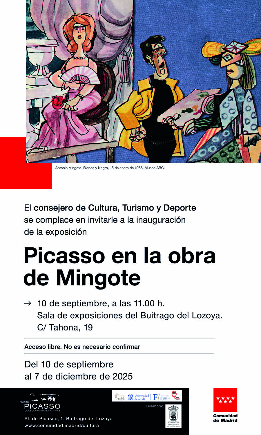 antonio mingote. blanco y negro 15 enero 1966 museo abc 