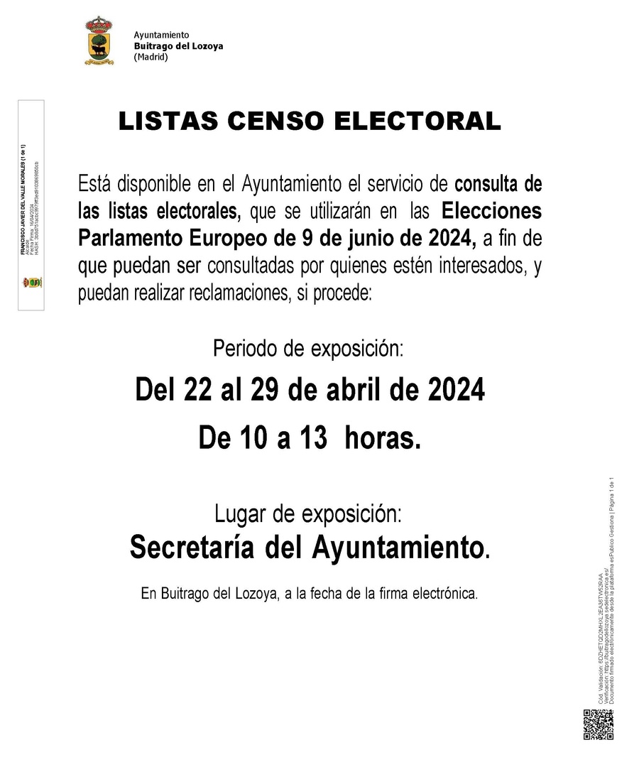 20240416 Otros 2024 CARTEL CENSO ELECTORAL PARLAMENTO EUROPEO