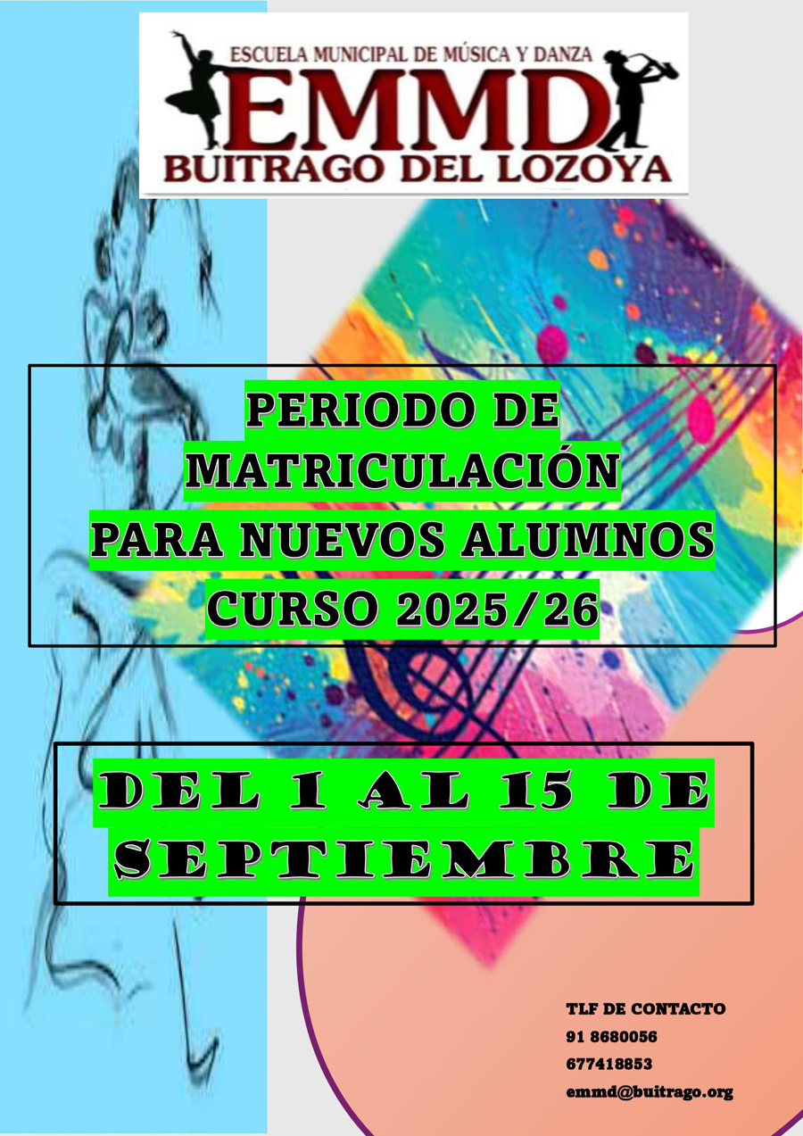cartel matrícula 25 26