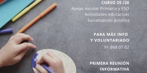 EASE. Espacio de apoyo socio educativo en la sede de Cáritas de Buitrago