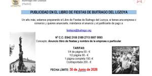 ¡Anúnciate en el Libro de Fiestas de Buitrago del Lozoya! 
