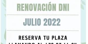 Campaña de renovación DNI, julio 2022