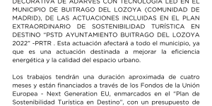COMUNICADO. "Sustitución de alumbrado público armonizado con el entorno e iluminación decorativa de adarves con tecnología led" 
