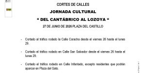 Bando: cortes de calles con motivo de la jornada cultural “DEL CANTÁBRICO AL LOZOYA “