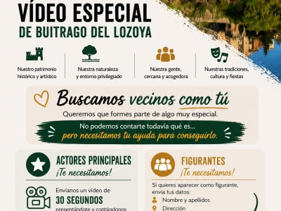 Tu historia, nuestro pueblo. Sé parte del nuevo video especial de Buitrago del Lozoya