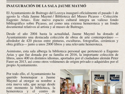 Inauguración de la Sala Jaume Maymó