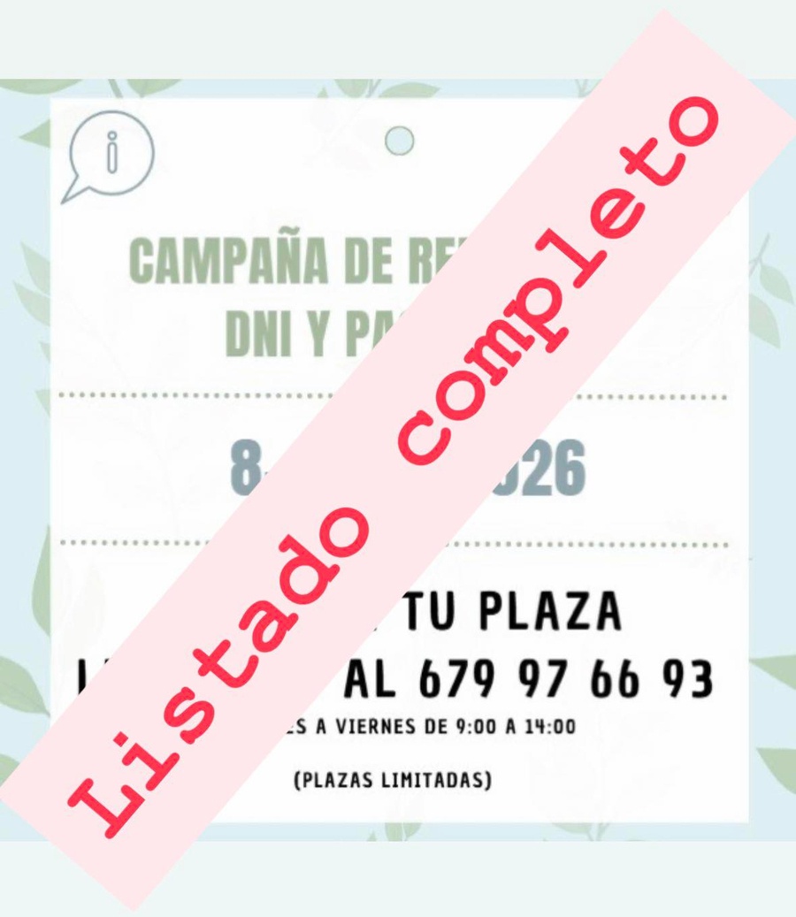 campaña renovación dni 8 de junio