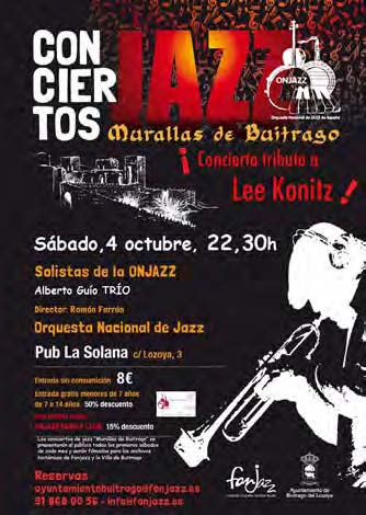 Cartel Conciertos Jazz Buitrago Oct 2014