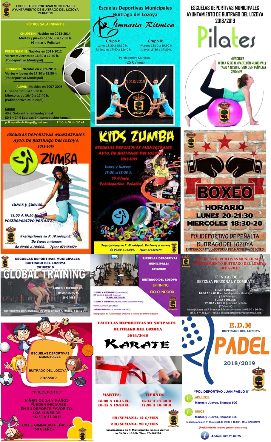 actividades escuela municipal deportes Buitrago