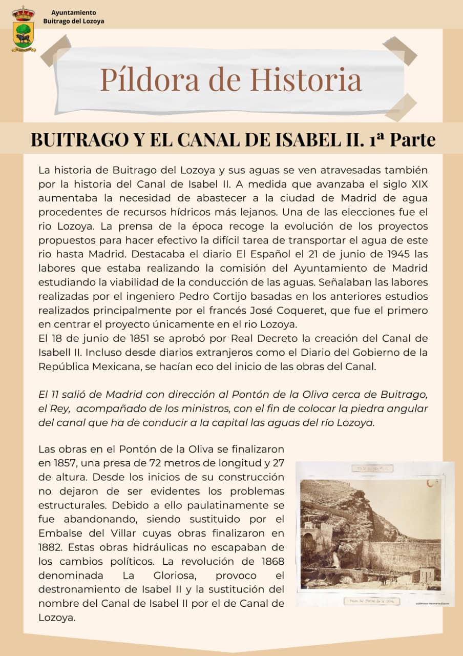BUITRAGO Y EL CANAL DE ISABEL II