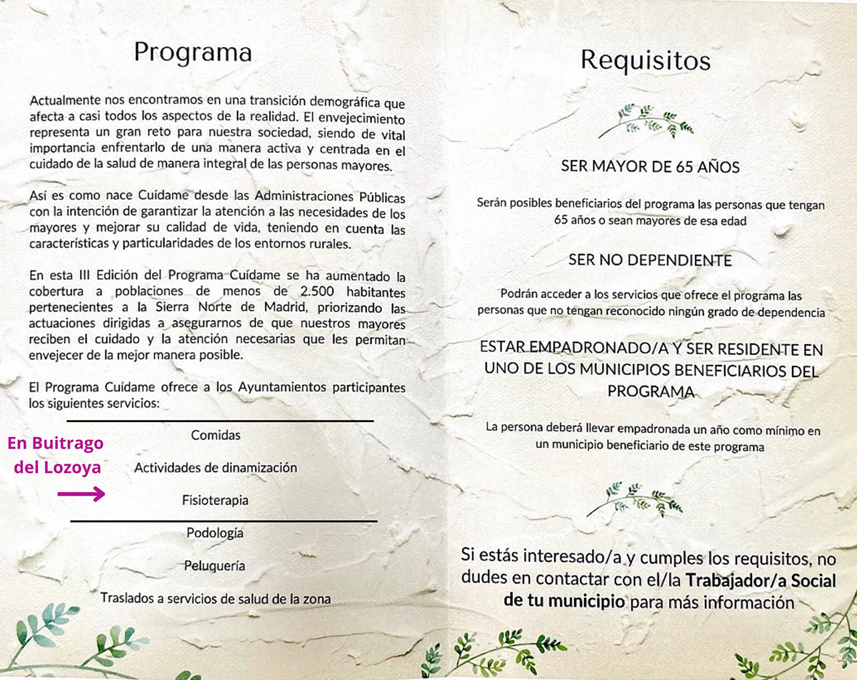 programa CUIDAME Buitrago 3
