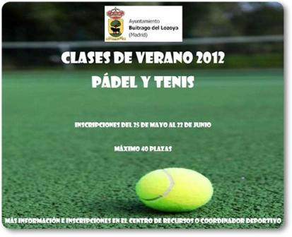 CLASES DE VERANO PADELYTENIS 2012